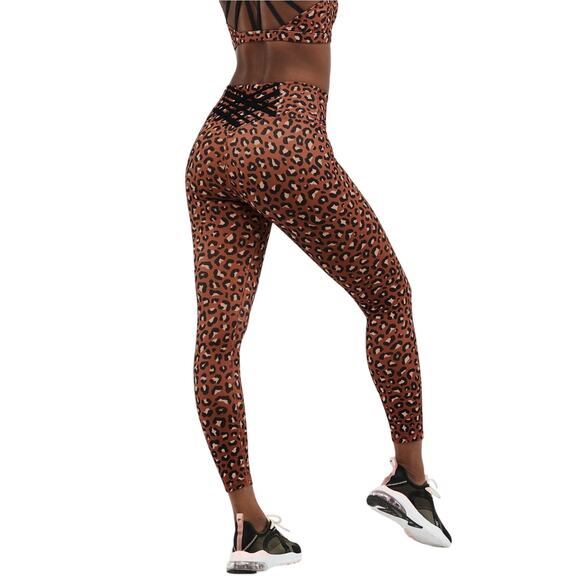 Fabletics Boost PowerHold® Leopard Mocha Meru High-Waisted 7/8 Legging XL | NWT - Picture 2 of 10